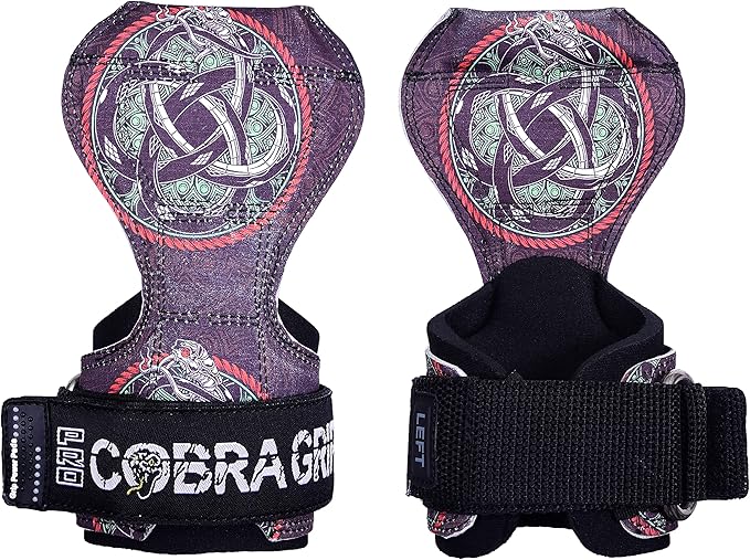 Cobra Grips Weight Lifting Gloves with Adjustable Neoprene Padded Wrist Wraps - Heavy Duty Alternative to Power Lifting Hooks for Deadlifts