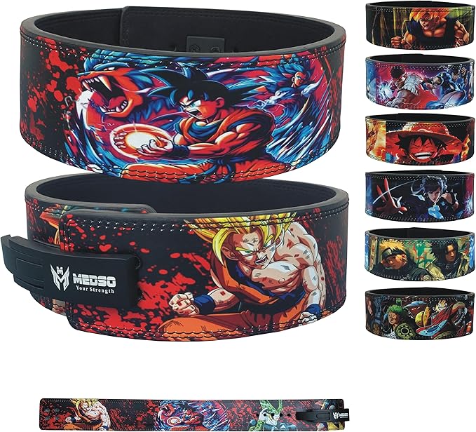 MEDSO Anime Weight Lifting Lever Belt, Lifting Blet for Squats,Deadlifts, Cross Training,Weightlifting, Bodybuilding for Perfect Back Support for Men Women