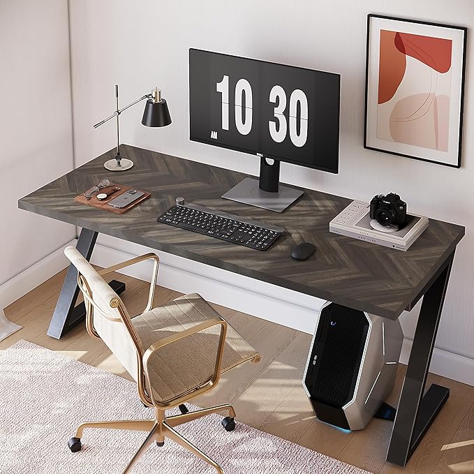 Howizz Chevron Acacia Butcher Block Countertop 48 x 25 x 1.5 Inches, Mocha Stain Solid Wood Table Top for Desk Top, Workbench Top, Kitchen Countertop