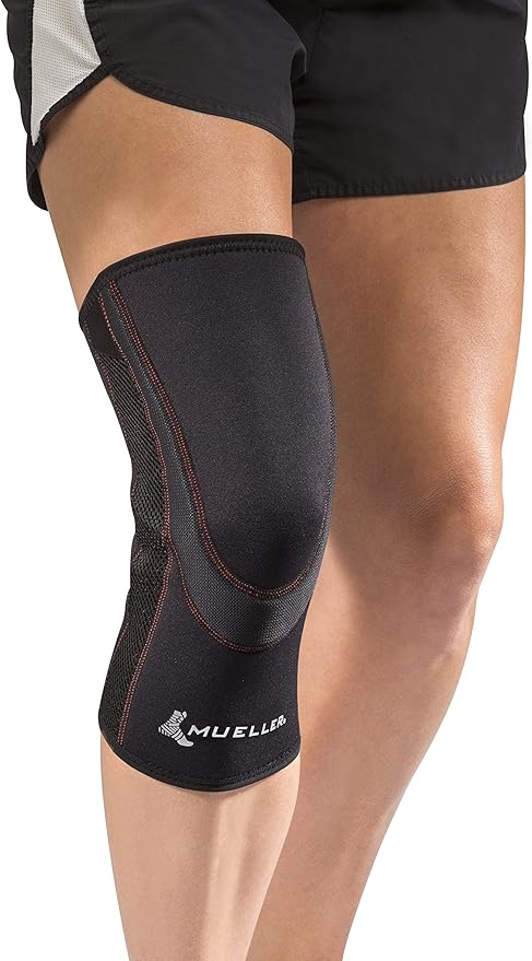 Mueller Sports Medicine Breathable Closed Patella Knee Sleeve, Knee Pain Relief Support for Men and Women, Ideal for Arthritis, Sprains, Black, X-Small