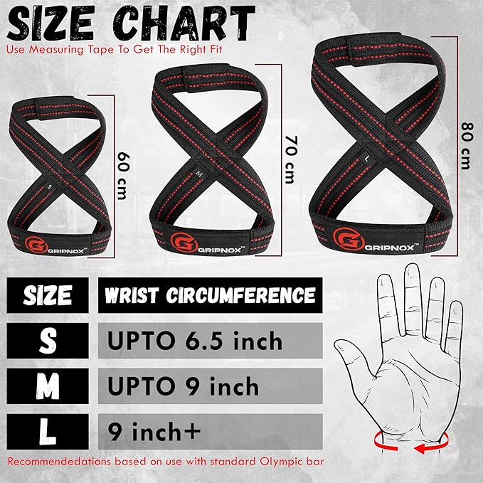 – Weight Lifting Straps Figure 8, Anti Slip Padded Wrist Support for Gym Workout Deadlift, Weightlifting, Powerlifting, Hand Bar Grip & Cross Training Strong Weightlifting Wrist Straps.