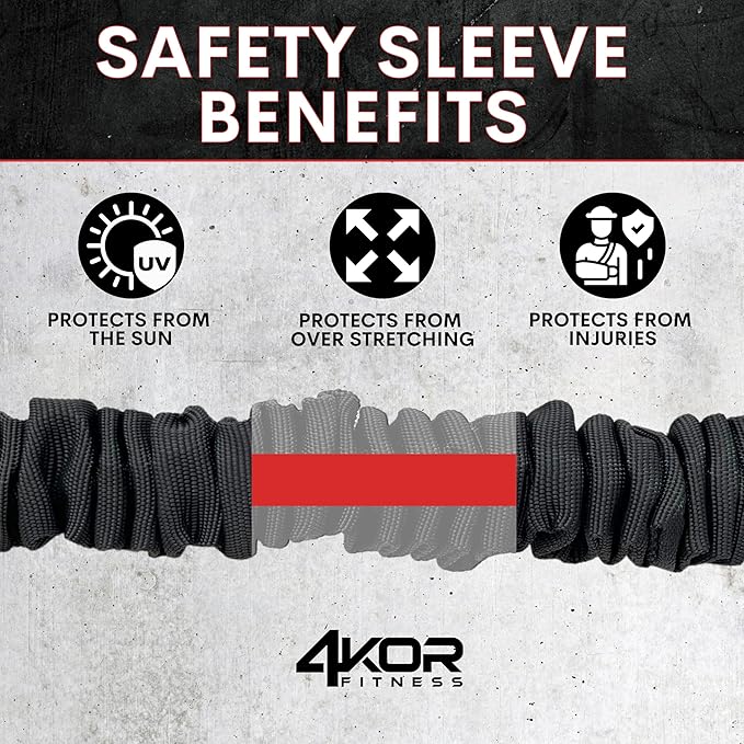 Resistance Cords - Cross Anchored Shoulder Exercise Bands - Ideal for Dynamic Warmups and Physical Rehab - One Pair of Cords - 4KOR Fitness