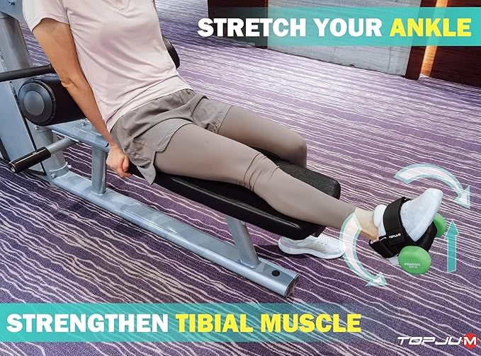 Original Dumbbell Foot Attachment, Tibialis Trainer, Adjustable Ankle Weights, Ankle Straps for Weight Lifting, Leg Workouts at Home for Hip, Shin Splint, Hamstring Curls, Leg extensions, Kettlebell Converstion Tool