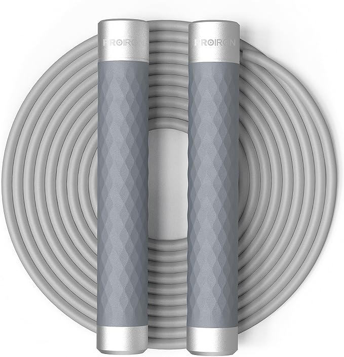 PROIRON Jump Rope Double Weighted Skipping Rope 360° Swivel Ball Bearings Tangle-Free Double Fat Burning with Aluminum Handle Heavy Jump Rope for Endurance Weight Lose Crossfit MMA Cardio & Workouts