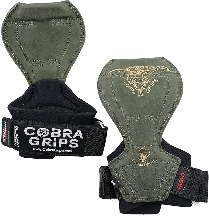 Cobra Grips Flex Model Weight Lifting Gloves Heavy Duty Straps Alternative Power Lifting Hooks for Deadlifts with Padded Wrist Wrap Support Bodybuilding