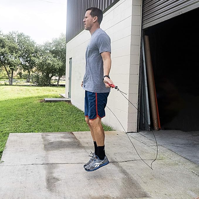 Valor Fitness Adjustable Speed Rope - Speed Jump Rope with Ball Bearings and Non-Kinking Cable – Ideal for Cross Training and Other High Intensity Workouts with Skipping Rope