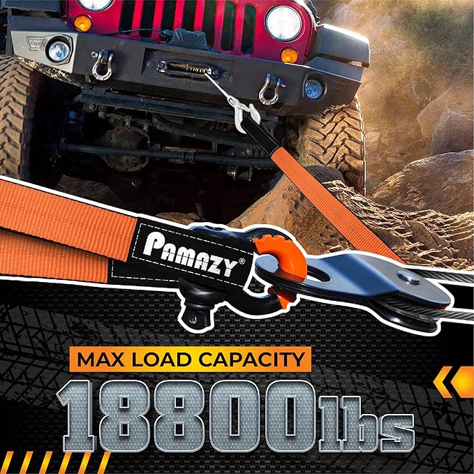 2 Pack 2”x7FT Super Sturdy Lift Sling Strap, 18800 Pound Capacity Heavy Duty Eye-Eye Nylon for Hoist, 2-Ply Twist Polyester Rigging, Tree Saver Recovery Web Sling Winch