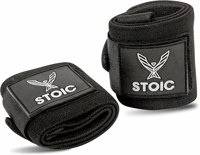 Stoic Wrist Wraps Weightlifting, Powerlifting, Cross Training, Bodybuilding with Thumb Loop. for Gym Workout, Men and Women Weight Lifting and Strength Training