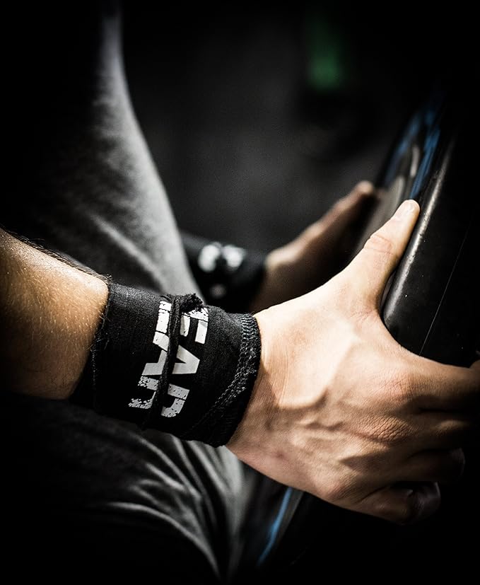 Wrist Wraps for Powerlifting, Strength Training, Bodybuilding, Cross Training, Olympic Weightlifting, Yoga Support - One Size Fits All