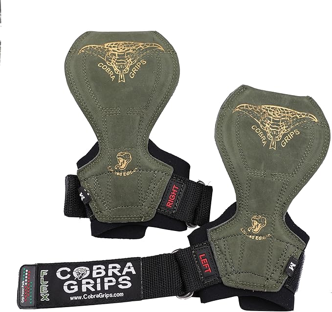 Cobra Grips Flex Model Weight Lifting Gloves Heavy Duty Straps Alternative Power Lifting Hooks for Deadlifts with Padded Wrist Wrap Support Bodybuilding