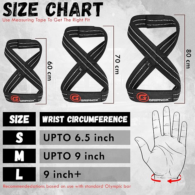 – Weight Lifting Straps Figure 8, Anti Slip Padded Wrist Support for Gym Workout Deadlift, Weightlifting, Powerlifting, Hand Bar Grip & Cross Training Strong Weightlifting Wrist Straps.