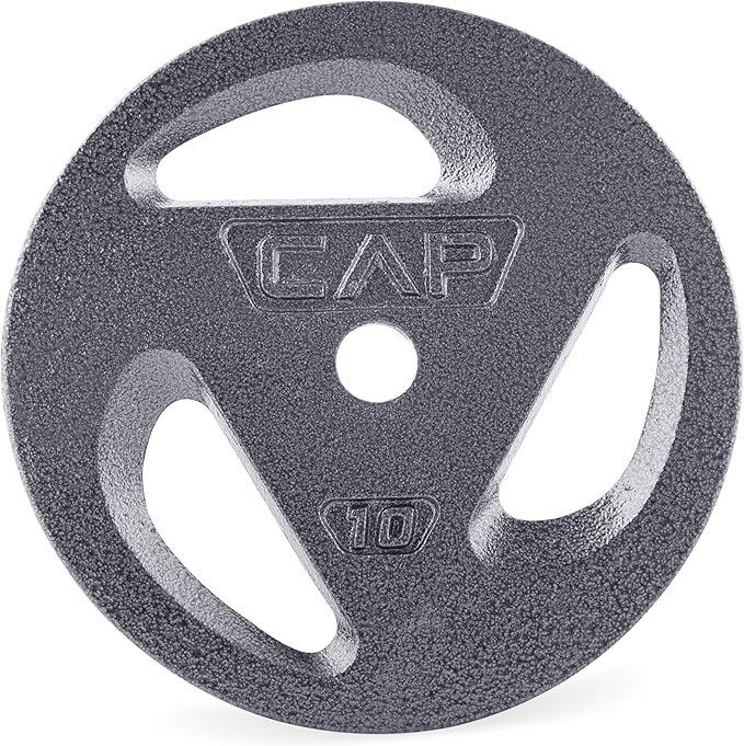CAP Barbell Standard 1-Inch Grip Plates, Single, 10 Pound