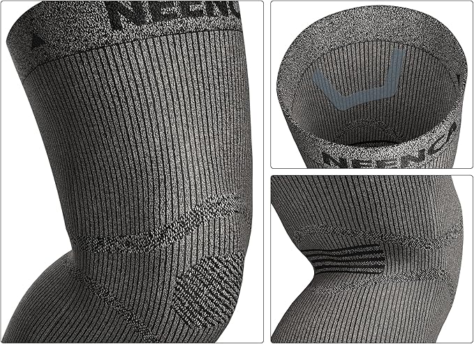 NEENCA Ultra-thin Knee Sleeve for Knee Pain, Lightest Knee Compression Sleeve with Graphene Ions Infused Fabric for Pain Relief, Swelling, Arthritis, Poor Circulation, Running, Sport