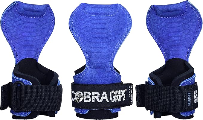 Cobra Grips Weight Lifting Gloves with Adjustable Neoprene Padded Wrist Wraps - Heavy Duty Alternative to Power Lifting Hooks for Deadlifts