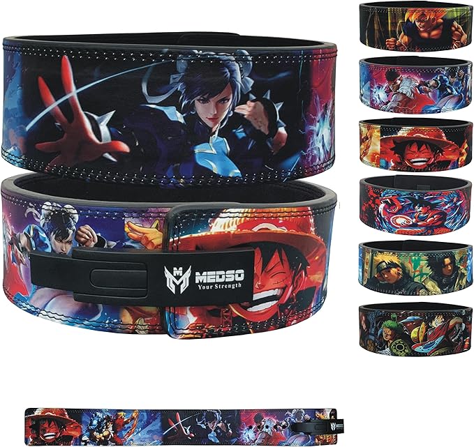 MEDSO Anime Weight Lifting Lever Belt, Lifting Blet for Squats,Deadlifts, Cross Training,Weightlifting, Bodybuilding for Perfect Back Support for Men Women