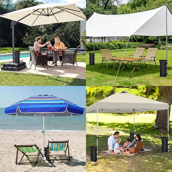 112 LBS Canopy Weights Sand Bags for Weight Windproof Pop up Canopy Tent (No Sand)-4 Pack