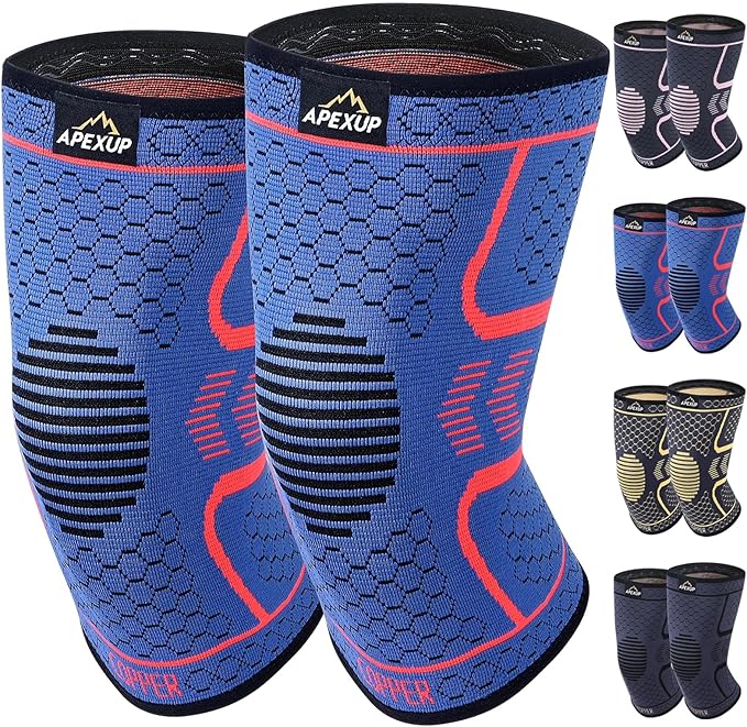 APEXUP Compression Knee Brace for Women, Copper Compression Sleeve for Knee Support, Arthritis Pain Relief, Meniscus Tear, ACL, Running