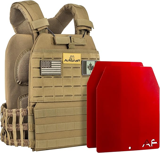 Amstaff Tactical Weighted Vest - Adjustable Weight Vests - Versatile Wearable Vest for Fitness Workouts, Strength and Endurance Training, Running
