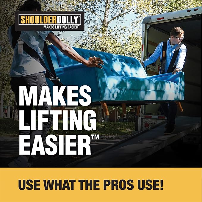 Shoulder Dolly Moving Straps - Lifting Strap for 2 Movers - Move,Lift,Carry,and Secure Furniture,Appliances,Heavy,Bulky Objects Safely,Efficiently,More Easily Like The Pros - LD1000,(Pack of 8)