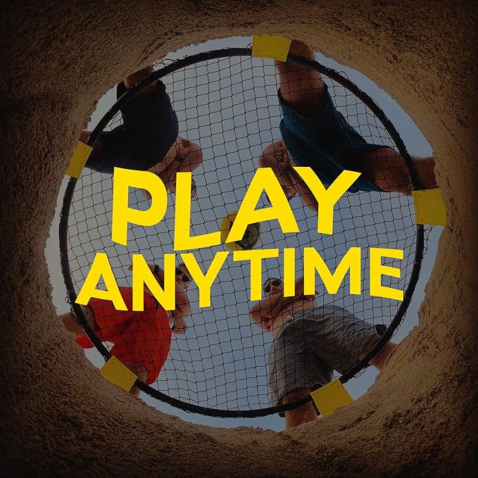Spikeball The Original Kit 1-Ball Game Set - Outdoor, Yard & Camping Games - Includes Ball, Net, Drawstring Bag & Rulebook Set