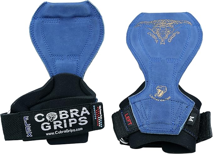 Cobra Grips Flex Model Weight Lifting Gloves Heavy Duty Straps Alternative Power Lifting Hooks for Deadlifts with Padded Wrist Wrap Support Bodybuilding
