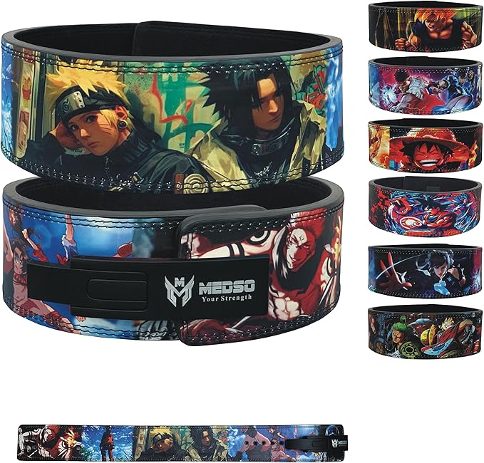 MEDSO Anime Weight Lifting Lever Belt, Lifting Blet for Squats,Deadlifts, Cross Training,Weightlifting, Bodybuilding for Perfect Back Support for Men Women