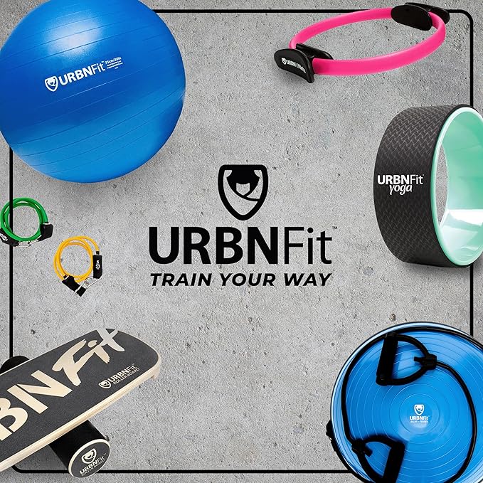 URBNFit Exercise Ball - Yoga Ball for Workout Pregnancy Stability - AntiBurst Swiss Balance Ball w/ Pump - Fitness Ball Chair for Office, Home Gym