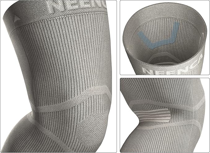 NEENCA Ultra-thin Knee Sleeve for Knee Pain, Lightest Knee Compression Sleeve with Graphene Ions Infused Fabric for Pain Relief, Swelling, Arthritis, Poor Circulation, Running, Sport