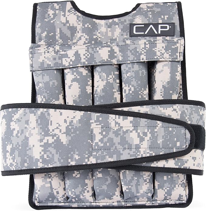 CAP Barbell Adjustable Weighted Vest | 20-150 lbs | Heavy-Duty Workout Vest with Removable Iron Weights for Strength Training, Cardio, Running, and Calisthenics
