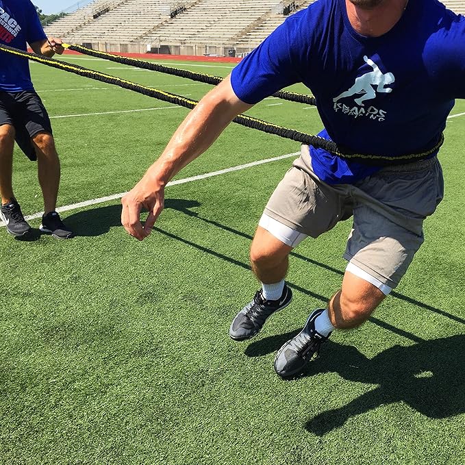 Kbands Victory Ropes - Up to 300 Pounds of Resistance for Anchored Or Release Acceleration Drills - Stretch Distance Up to 40 ft