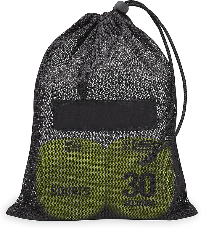 SPRI Exercise Dice (6-Sided) - Game for Group Fitness & Exercise Classes - Includes Push Ups, Squats, Lunges, Jumping Jacks, Crunches & Wildcard (Includes Carrying Bag)