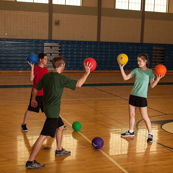 Champion Sports Playground Balls – Single Balls & Sets, Multiple Colors, Durable Nylon-Wound Construction for Kickball & Indoor/Outdoor Play